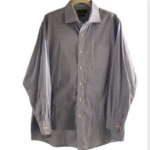 Lauren Ralph Lauren Blue White Checked Button Down Shirt Size 17